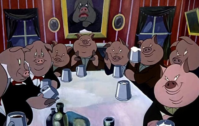 Humans visit the farm