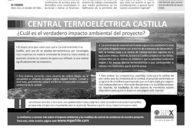 MPX Chile inicia campaña informativa en región de Atacama