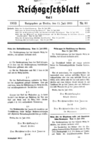 “Ley contra la formación de partidos”