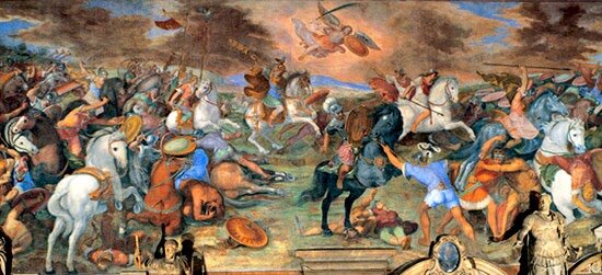 La vittoria dei romani sul lago contro i latini