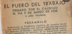 Aprobación de la ley del Fuero del Trabajo