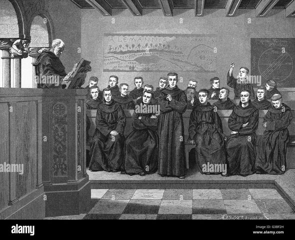 Los primeros estudios: la  escuela monástica