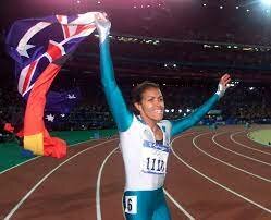 Cathy Freeman winning gold in 400m olympics