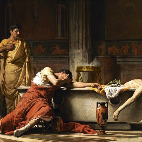 SUICIDIO DE NERÓN a finales de 67 o principios de 68: