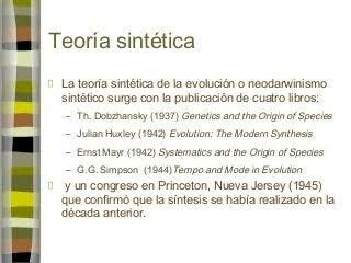 Síntesis de la teoría sintética