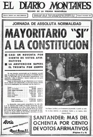 Aprobación por referéndum de la Constitución