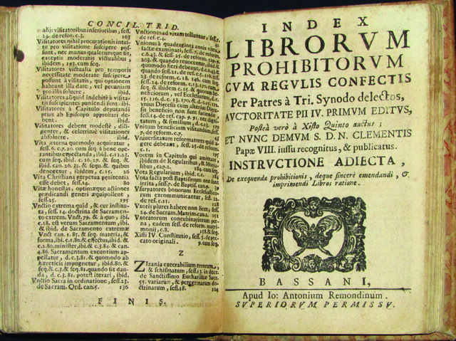 L'Indice dei Libri proibiti