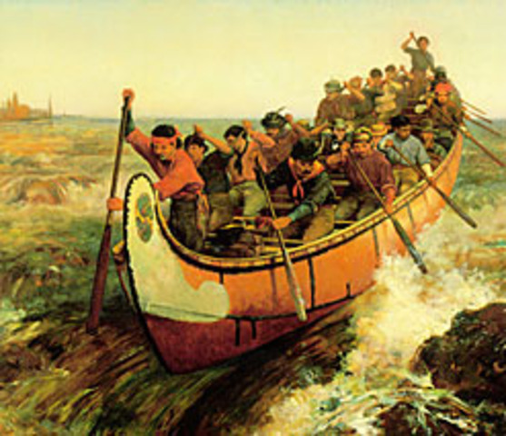 French Explorers Arrive In Michigan