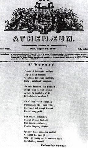 első költeményének a megjelenése (A borozó)