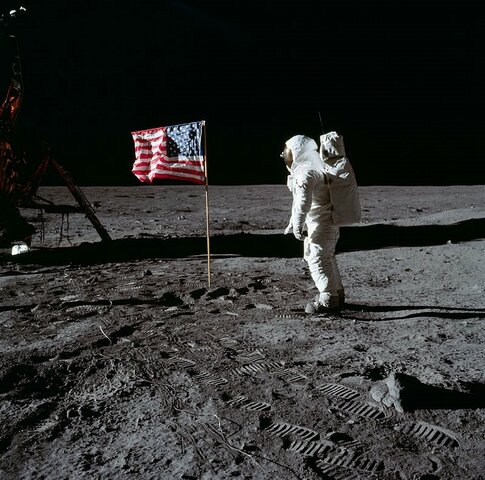 The arrival of man on the moon