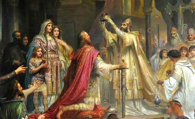 Papa Leone III incorona Carlo Magno