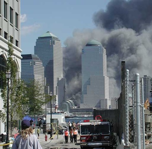 World Trade Center towers destroyed by planes hyjacked by terrorists