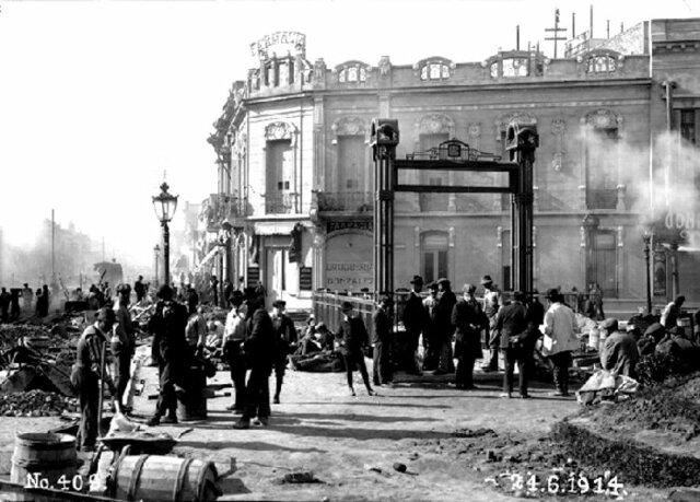 1914: inauguración de la estacion primera junta de la linea A