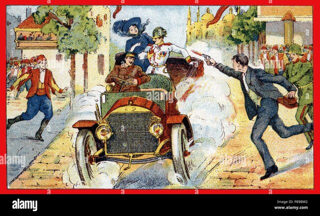 Atemptat de Sarajevo. Inici de la I GM