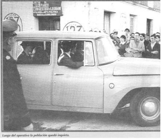 El MLN-T controla la ciudad de Pando durante media hora; de la operaciónr esultan cuatro muertos y dieciséis heridos.