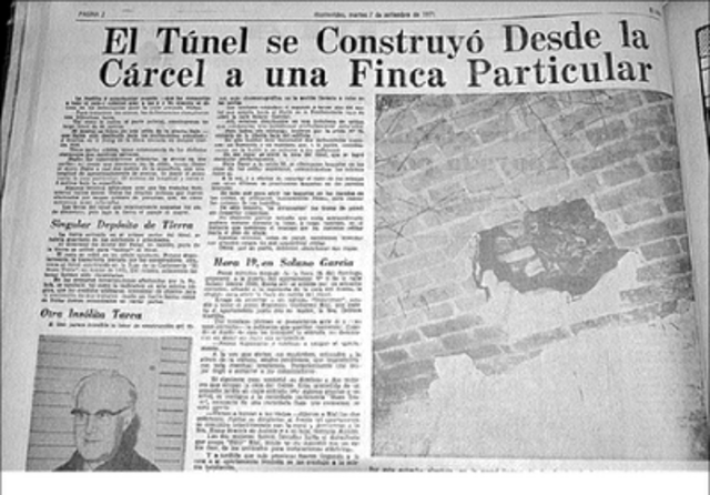 Fuga de detenidas del MLN-T de la cárcel de mujeres.