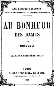 Zola pubblica "Al paradiso delle Signore"