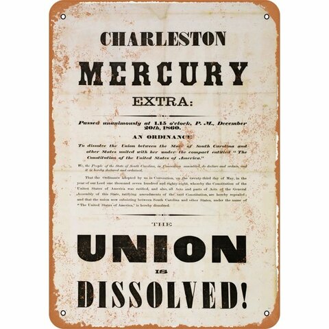 South Carolina Secedes from the Union