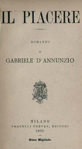 Gabriele d'Annunzio pubblica "il Piacere"