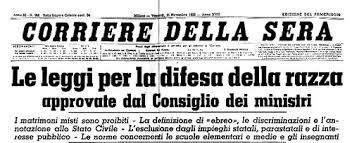 Il governo fascista emana le leggi razziali in Italia