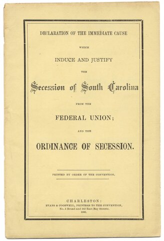 Issuing of South Carolina's Declaration