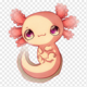 Png transparent axolotl salamander drawing cartoon salamander animals flower cartoon