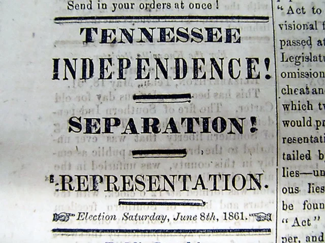 Tennessee Becomes the Last State to Secede From the Union