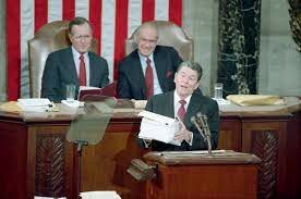 Reagan delivers his first State of the Union