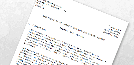 Beginning of TCP/IP