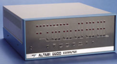 anunció la computadora Altair 8800,basada en un microprocesador Intel 8080.