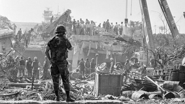 Suicide bombers attack U.S. Marines in Lebanon (1983)