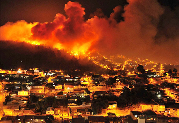 Incendio en Valparaiso