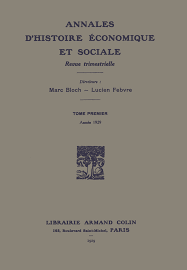 Primera publicacion de Annales d’Histoire Économique et Sociale