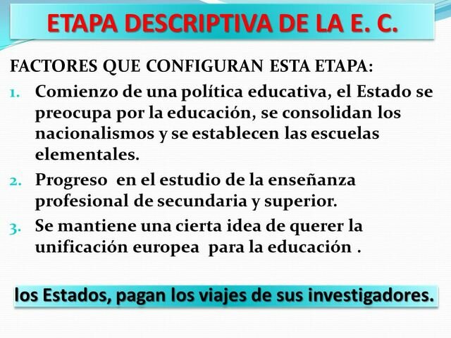 La etapa descriptiva a lo largo del siglo XIX