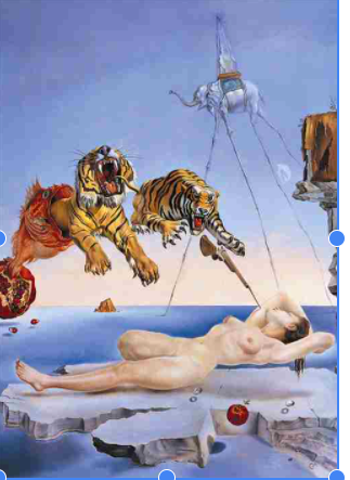 Son causat pel vol d'una abella al voltantd'una magrana un segon abans de despertar .