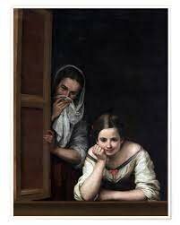 Murillo pinta Gallegas en la ventana