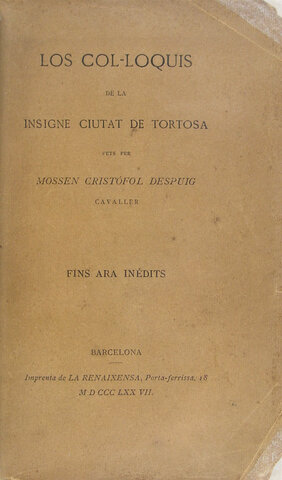 Col·loquis de la insigne ciutat de Tortosa
