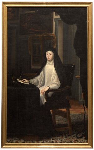 Carreño de Miranda pinta La reina viuda Mariana de Austria