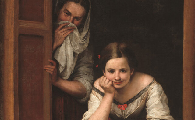 Murillo pinta gallegas en la ventana