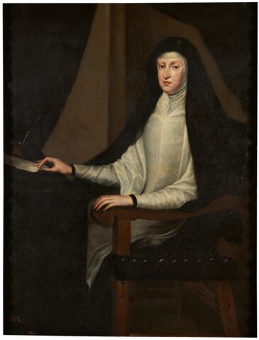 Carreño de Miranda pinta la reina viuda Mariana de Austria