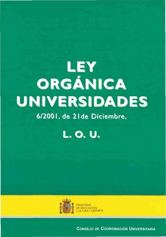 Ley Orgánica de Universidades (LOU)