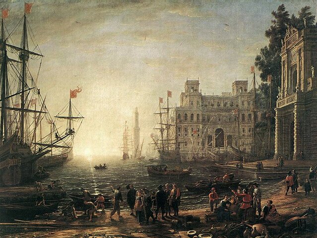 Claude LORRAIN, Port avec la Villa Médicis