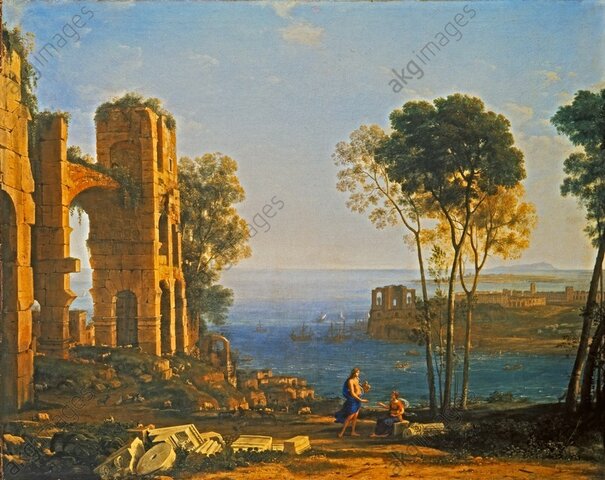Claude LORRAIN, Bord de mer avec Apollon et la Sibylle de Cumes