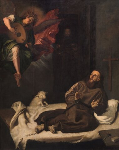 Ribalta pinta San Francisco confortado por un ángel