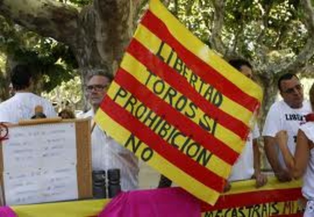 Protesta a favor de la tauromaquia