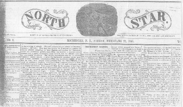 Frederick Douglas established the North Star; a newspaper used to speak out against slavery.   2