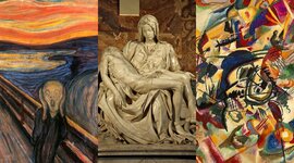 Timeline: Obras artísticas pertenecientes a la 1ra Guerra Mundial, revolución Rusa, Fascismo y 2nd Guerra Mundial