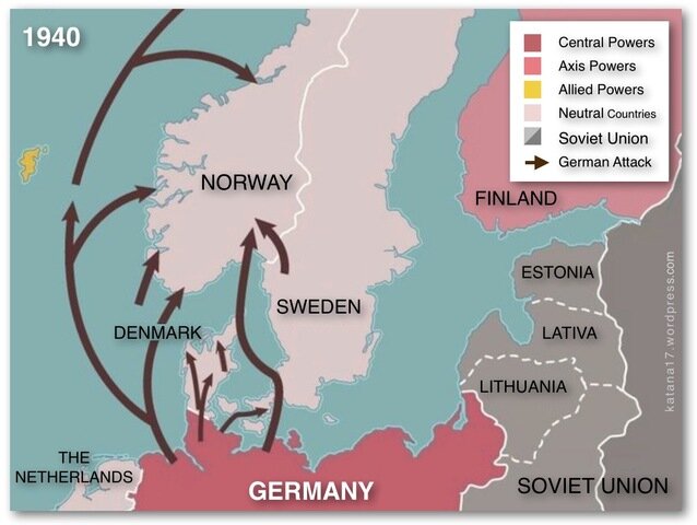 GERMANY ATTACKS DENMARK AND NORWAY