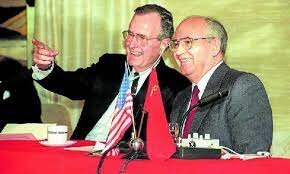 George Bush y Mijail Gorbachov