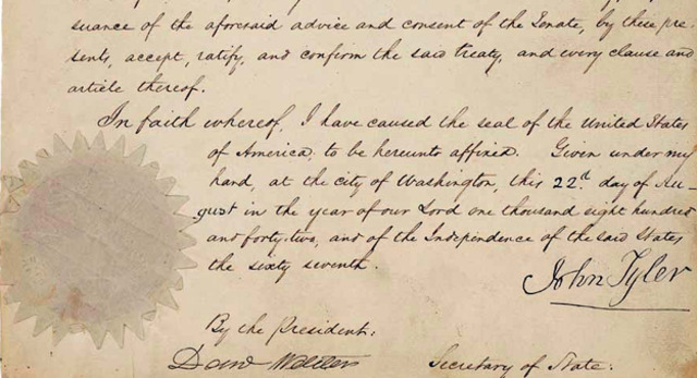 Webster-Ashburtin Treaty of1842